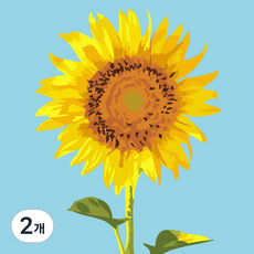 플레이어바웃 명화 그리기 DIY 세트 소망의 해바라기 피포페인팅 20 x 20 cm, 혼합색상, 2개