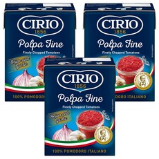 CIRIO 洋蔥大蒜風味切丁番茄, 3個, 390g