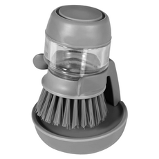 comet 自動加液一體型洗鍋刷 12.2 x 9.2cm, 1個, 灰色