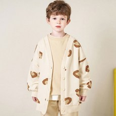 젤리스푼 아동용 귀욤귀욤 레오파드 가디건