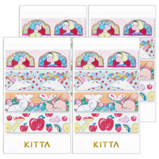 KING JIM KITTA 隨身攜帶和紙膠帶 可撕式 對稱 KITM002, 北澤平祐設計款 KITM002, 4個