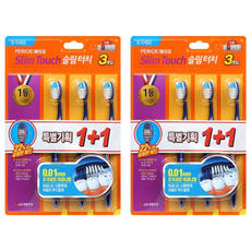 페리오 슬림터치 초극세모 칫솔, 2개, 6개입