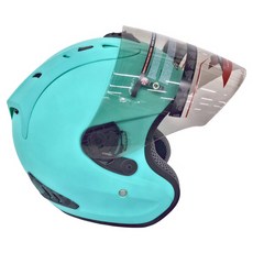 普通型露臉式騎乘機車用防護頭盔 含一層護目鏡 R3-A6, 消光淺綠, 1個