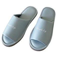 TAIWAN SLIPPER 台灣犀利趴 i Slippers 淬斂系列 躍色皮質室內拖鞋, M, 冰湖藍, 1雙
