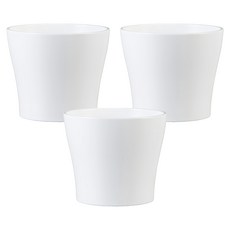 翠筠 如意花盆, 白色, 3件