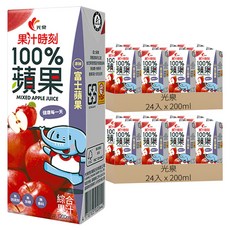 光泉 果汁時刻100%蘋果綜合果汁, 200ml, 48入