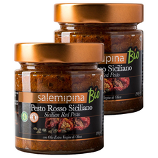 살레미피나 유기농 시칠리아 페스토 로쏘 파스타소스, 190g, 2개