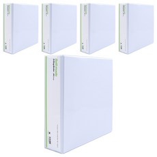 Heemang 3孔D型環活頁夾 7cm, 白色, 5個