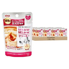 MIAWMIAW 成貓用 妙喵慕斯軟包3號 12包, 鮪 + 雞 + 甜蝦, 40g, 1組