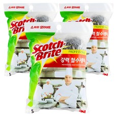 3M Scotch-Brite 百利 強力鋼絲絨, 3個, 5入