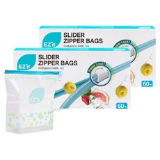 EZn이지엔 슬라이더 지퍼백, 대(L), 60개입, 2개