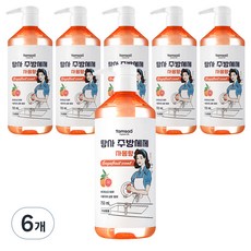 탐사 베이킹소다 함유 주방세제 자몽향, 750ml, 6개