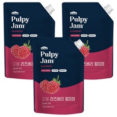 오붐 라즈베리 펄피잼, 1kg, 3개
