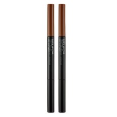 THE FACE SHOP 菲詩小舖 持久防水眉筆EX 0.2g, 02 棕色, 2個