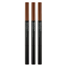 더페이스샵 브로우래스팅 프루프 아이브로우 펜슬 EX 0.2g, 02 브라운, 3개