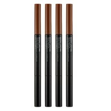 더페이스샵 브로우래스팅 프루프 아이브로우 펜슬 EX 0.2g, 02 브라운, 4개