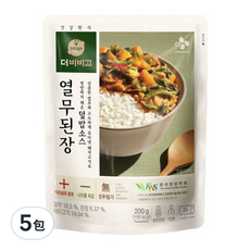 CJ bibigo 嫩蘿蔔葉大醬豬肉拌飯醬, 200g, 5包