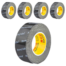 奔億達 超強力雙面膠 3cm, 黑色, 5個