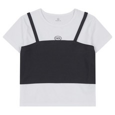 POLHAM KIDS 女童 Youngster 羅紋層次感短袖T恤