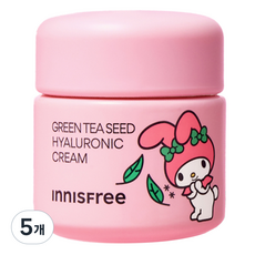 이니스프리 마이멜로디 그린티 씨드 히알루론산 크림 단지형, 5개, 50ml