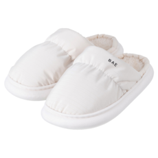 BASE ALPHA ESSENTIALS 男女通用 基本款 鋪棉毛絨拖鞋, 260, 白色