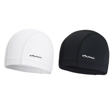 피닉스 스판수영모 PCN-01 2종세트, White + Black, 1세트