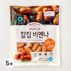 청정원 리치부어스트 칼집 비엔나 소시지, 300g, 5개