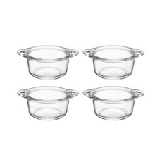 PRELUDE 雙柄式玻璃碗 S號, 透明度, 4個