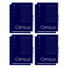 YOUNG ART 橫線線圈筆記本, 海軍藍(筆記本), 隨機出貨(索引), 1套