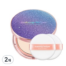 Makeup Helper Art Pact Original Profinish 極光月光 23g + 獨家粉撲套裝, 21 Natural Beige, 2組