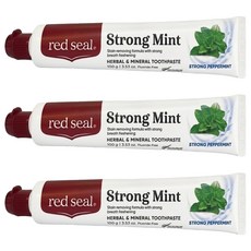 red seal 紅印 台灣公司貨 紐西蘭擊漬淨白勁涼牙膏3件組, 100g, 1套
