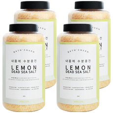 바스참 사해소금 레몬 용기형, 1kg, 4개