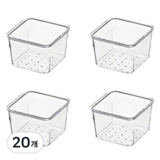 Ju and Ji 壓克力收納整理盒 A 7.5 x 7.5 x 5.6 cm, 20個, 透明