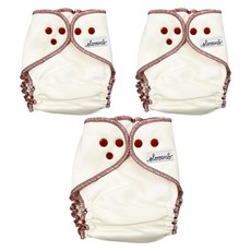 sloomb OBF 有機竹棉夜用布尿布 70%竹纖維/30%有機棉, 白色, 1件