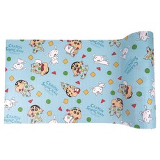 Shinchan 蠟筆小新 防水防污鋪布 聚乙烯(PE)+珍珠棉, 30 x 500cm, 藍色, 1個