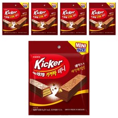 CROWN 皇冠 Kicker迷你巧克力威化棒, 56g, 5袋