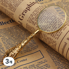 GPCO 老花眼5倍便攜式放大鏡 金色, 單一商品, 3個