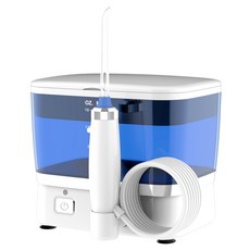 Kinyo 攜帶型家用健康沖牙機 附標準噴頭 2個 + Micro USB充電線 + 收納包 138 x 120 x 103mm 495g, IR-1005, 白色 + 藍色