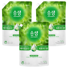 Soonsaem 小蘇打芬多精補充裝洗滌劑, 1.2L, 3個