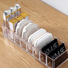 ABM 8格壓克力化妝品收納盒, 透明, 2個