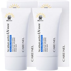 Carenel 無皮脂完美紫外線防護防曬霜 SPF 50+ PA++++, 50ml, 2入