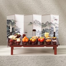 Morningscent 迷你高級祭祀桌 + 屏風套組 雕像, 混合顏色