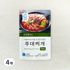 청정원 요리한수 부대찌개 양념, 150g, 4개