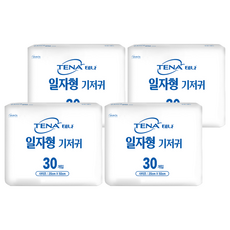 테나 일자형 성인기저귀 서브패드 남녀공용, 30매입, 4개, 20cm x 50cm