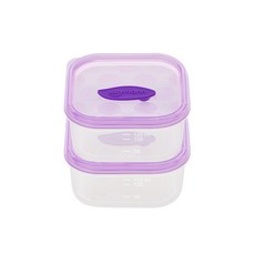 sillymann 鉑金矽膠副食品保鮮盒 WSB256, 紫色, 2入, 120毫升