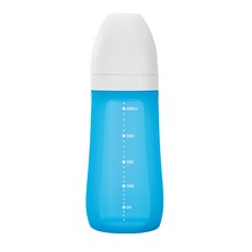 sillymann 鉑金矽膠奶瓶 WSB111, 第2階段(1~3個月以上), Milan Blue, 260ml, 1個
