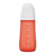 sillymann 鉑金矽膠奶瓶 WSB111, 第2階段(1~3個月以上), Shanghai Red, 260ml, 1個