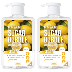 슈가버블 베이킹소다x레몬 주방세제, 750ml, 2개