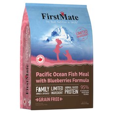 FirstMate 第一饗宴 全貓配方 無穀低敏乾飼料, 海魚藍莓, 4.54kg, 1袋