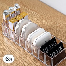 에이비엠코리아 아크릴 쿠션 팩트 정리함 8구, 투명, 6개